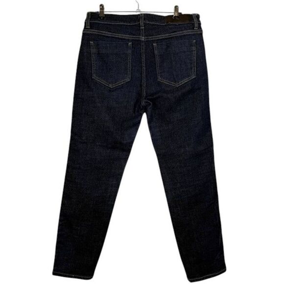 Victoria Beckham Side Stripe Tapered Jeans Dark Wash Black & Gold Stripe Size 28 - Picture 3 of 12